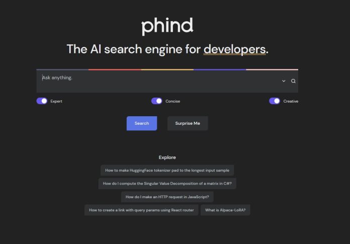 Phind AI Search Engine